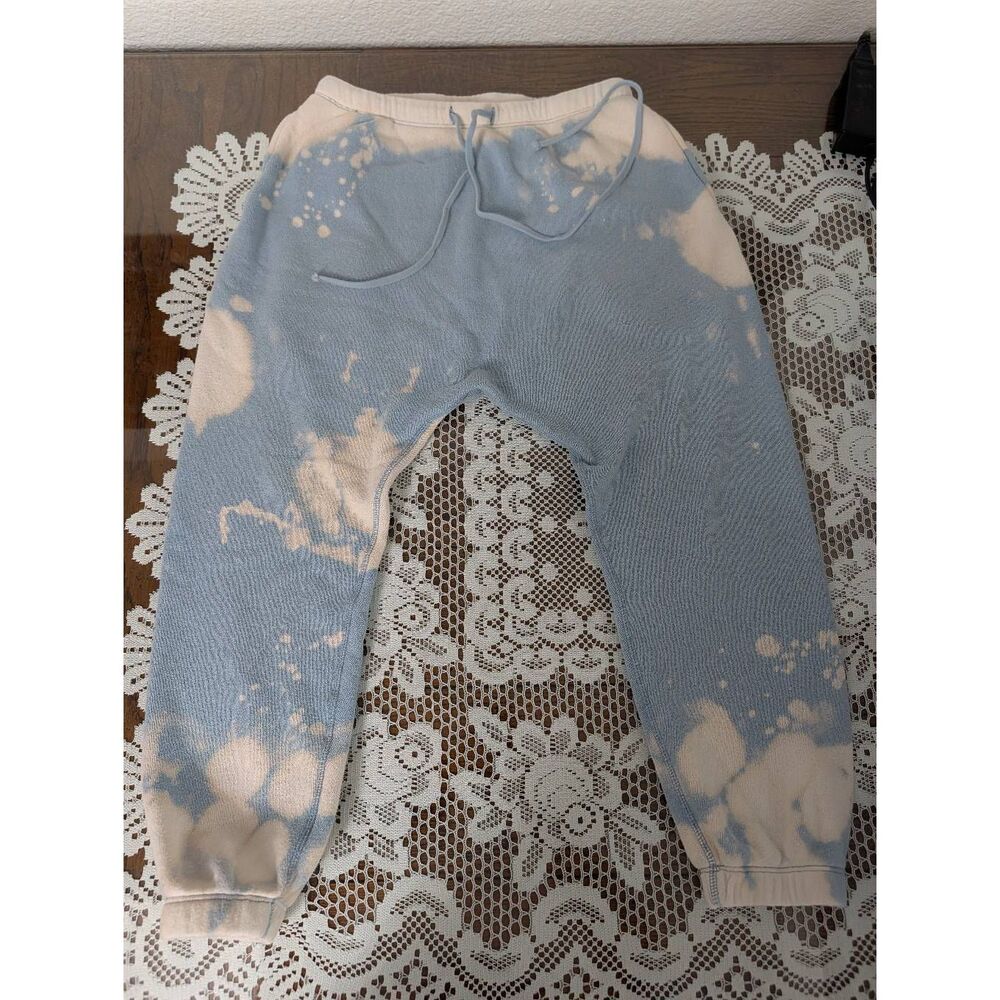 R13 bleach drop crotch pants small